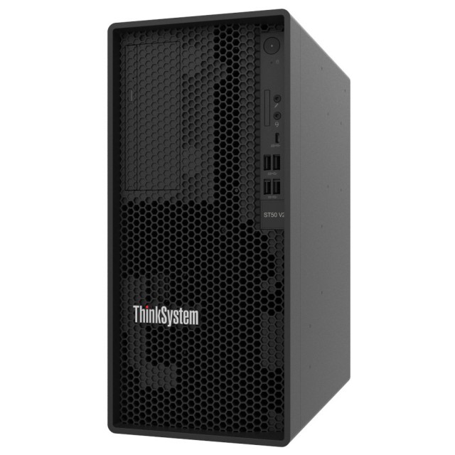 LENOVO ThinkSystem ST50 V2 Xeon E-2324G 4C 3.1GHz 65W 1x16GB 3200MHz UDIMM 2x960GB 5400Pro SATA SSD SW RAID 1x500W PSU noDVD 3YR 